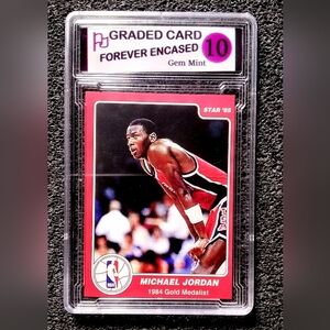 Michael Jordan Chicago Bulls 1984 Olympic Gold Medalist Baskeball Rookie Card